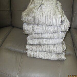 6pc Allen & Roth - Harlow Fully Lined Silver Window Curtain 27' x 96"